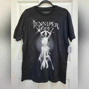 Jennifer Lopez Las Vegas Concert Black Short SleeveTee Shirt Size Large NWT